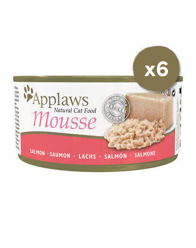 Applaws Mousse aikuisille kissoille, lohta, 6x70 g hinta ja tiedot | Kissanruoka | hobbyhall.fi