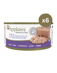 Applaws Cat Mousse aikuisille kissoille tonnikalaa, 6x70 g hinta ja tiedot | Kissanruoka | hobbyhall.fi