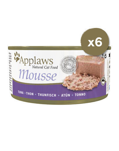 Applaws Cat Mousse aikuisille kissoille tonnikalaa, 6x70 g hinta ja tiedot | Kissanruoka | hobbyhall.fi