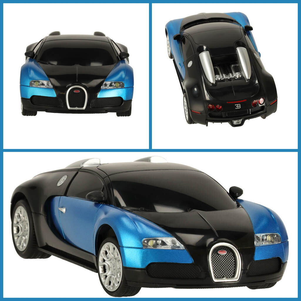 Kauko-ohjattava auto Bugatti Veyron, sininen hinta ja tiedot | Poikien lelut | hobbyhall.fi