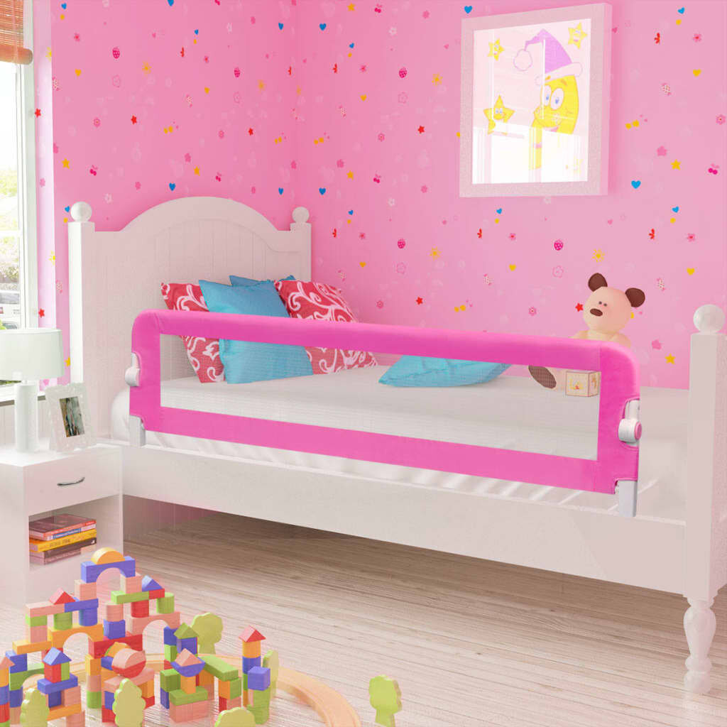 vidaXL Turvalaita sänkyyn 2 kpl vaaleanpunainen 150x42 cm hinta ja tiedot | Lasten turvallisuus | hobbyhall.fi