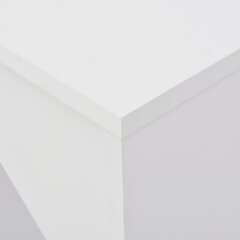 vidaXL Baaripöytä siirrettävällä hyllyllä valkoinen 138x39x110 cm hinta ja tiedot | Ruokapöydät | hobbyhall.fi