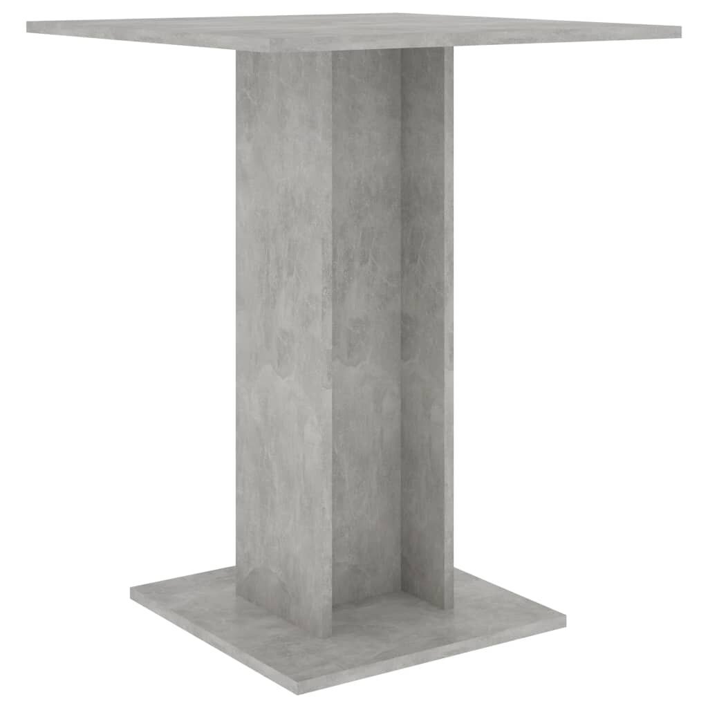 vidaXL Bistropöytä betoninharmaa 60x60x75 cm lastulevy hinta ja tiedot | Ruokapöydät | hobbyhall.fi