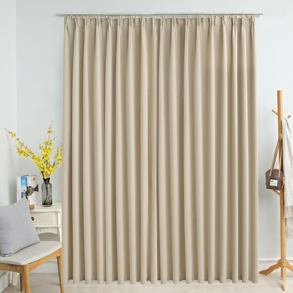 vidaXL Pimennysverho koukuilla beige 290x245 cm hinta ja tiedot | Verhot | hobbyhall.fi