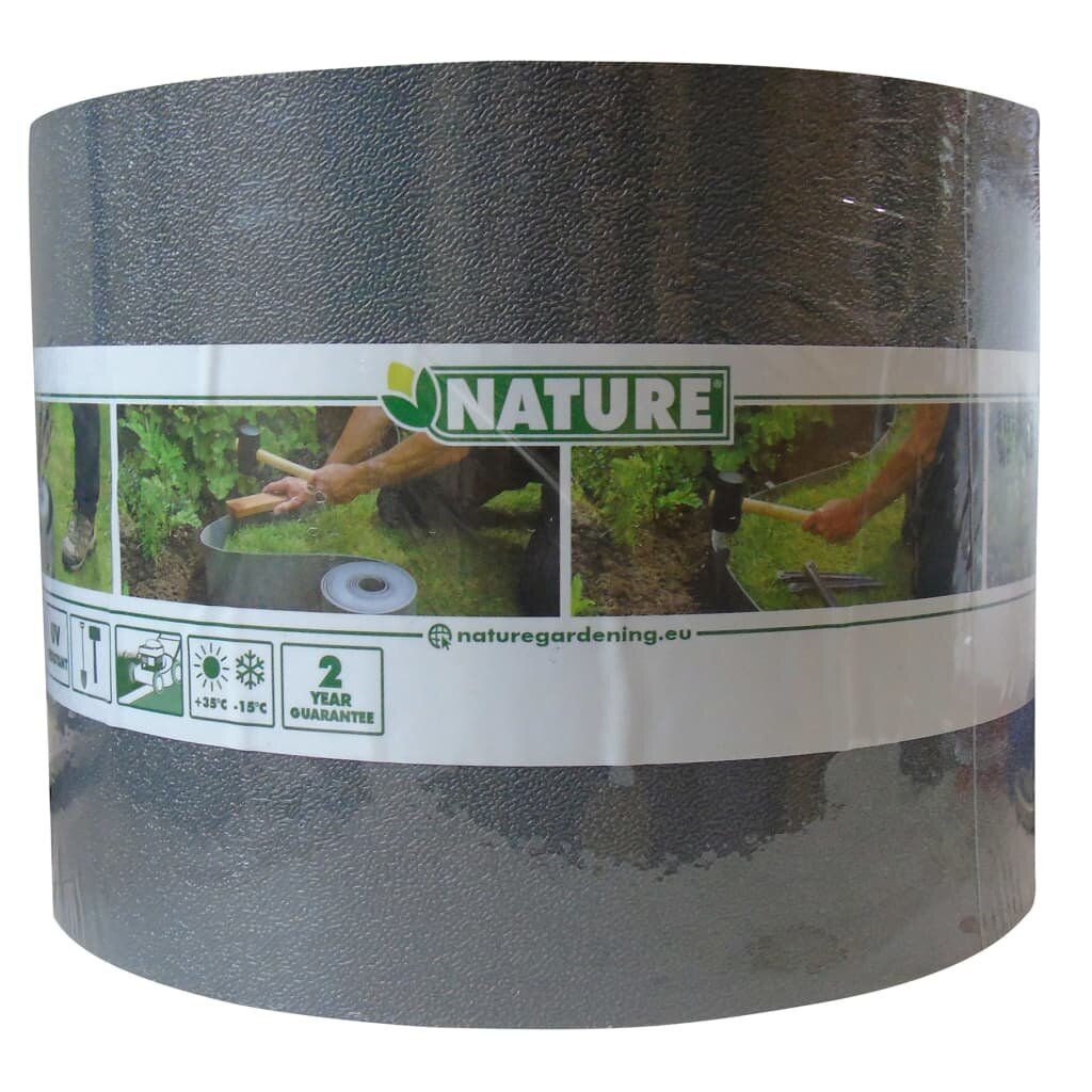 Nature Puutarhareunus 0,15 x 10 m harmaa hinta ja tiedot | Aidat ja tarvikkeet | hobbyhall.fi