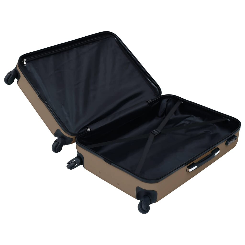 vidaXL Kovapintainen matkalaukkusetti 3 kpl ruskea ABS hinta ja tiedot | Matkalaukut ja -kassit | hobbyhall.fi