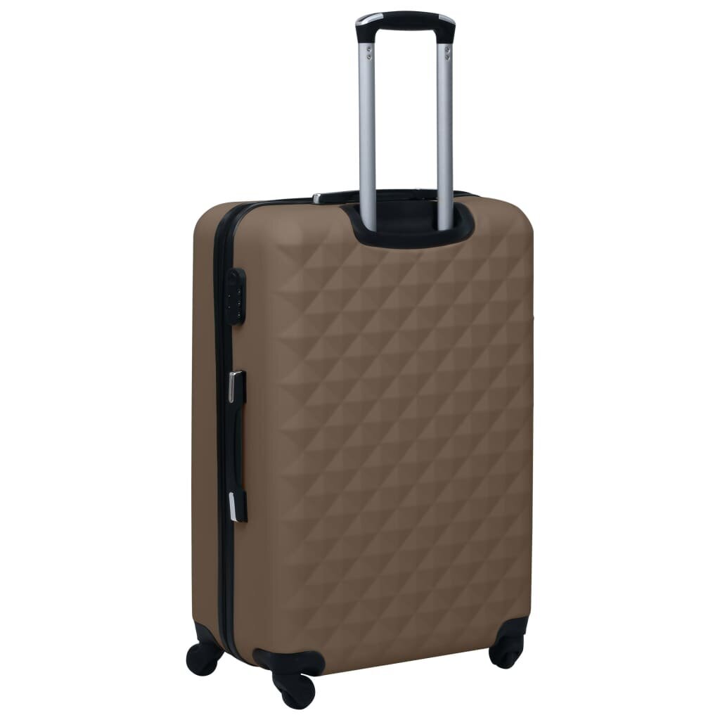 vidaXL Kovapintainen matkalaukkusetti 3 kpl ruskea ABS hinta ja tiedot | Matkalaukut ja -kassit | hobbyhall.fi