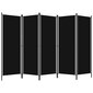 vidaXL 5-paneelinen tilanjakaja musta 250x180 cm hinta ja tiedot | Sermit ja tilanjakajat | hobbyhall.fi