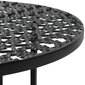 vidaXL Bistropöytä musta 40x70 cm metalli hinta ja tiedot | Puutarhapöydät | hobbyhall.fi