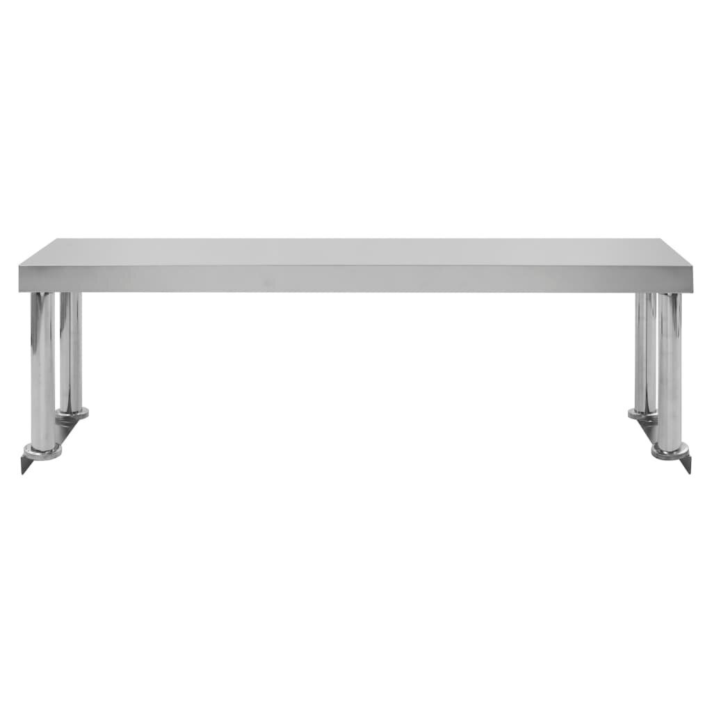 vidaXL Keittiön työtason hylly 120x30x35 cm ruostumaton teräs hinta ja tiedot | Keittiökalusteiden lisätarvikkeet | hobbyhall.fi