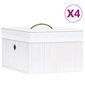 vidaXL Säilytyslaatikot bambu 4 kpl valkoinen hinta ja tiedot | Säilytyslaatikot ja -korit | hobbyhall.fi