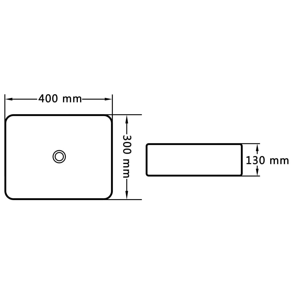 vidaXL Pesuallas 40x30x13 cm keraaminen musta hinta ja tiedot | Pesualtaat | hobbyhall.fi