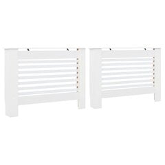 vidaXL Lämpöpatterin suojat 2 kpl valkoinen 112x19x81,5 cm MDF hinta ja tiedot | Takka- ja uunitarvikkeet | hobbyhall.fi