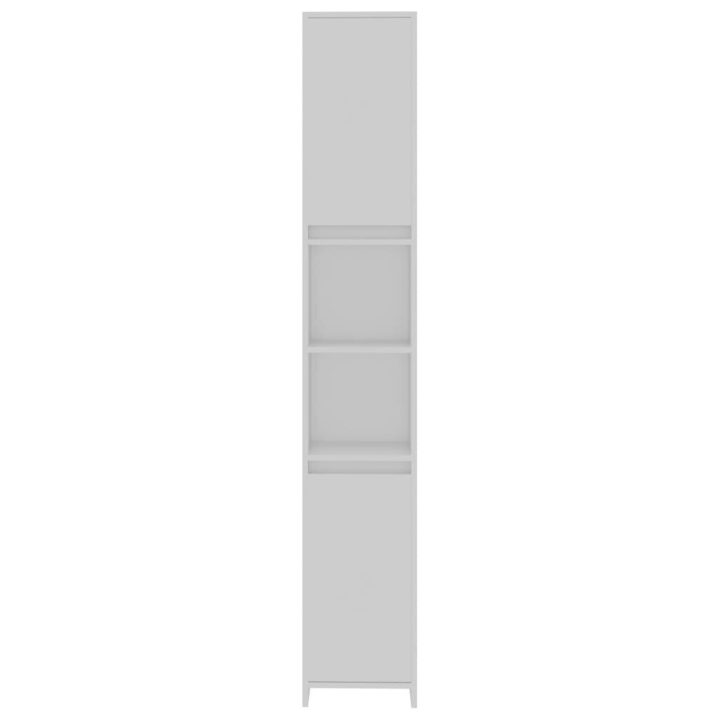 vidaXL Kylpyhuonekaappi valkoinen 30x30x183,5 cm lastulevy hinta ja tiedot | Kylpyhuonekaapit | hobbyhall.fi