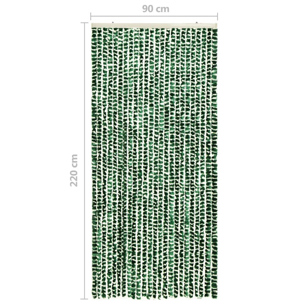 vidaXL Hyönteisverho vihreä ja valkoinen 90x220 cm Chenille hinta ja tiedot | Hyttysverkot | hobbyhall.fi