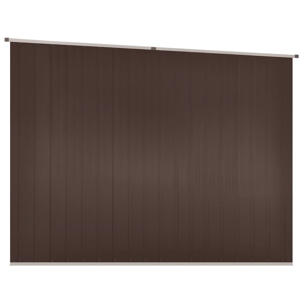 vidaXL Puutarhavaja ruskea 195x198x159 cm galvanoitu teräs hinta ja tiedot | Aurinkovarjot ja markiisit | hobbyhall.fi