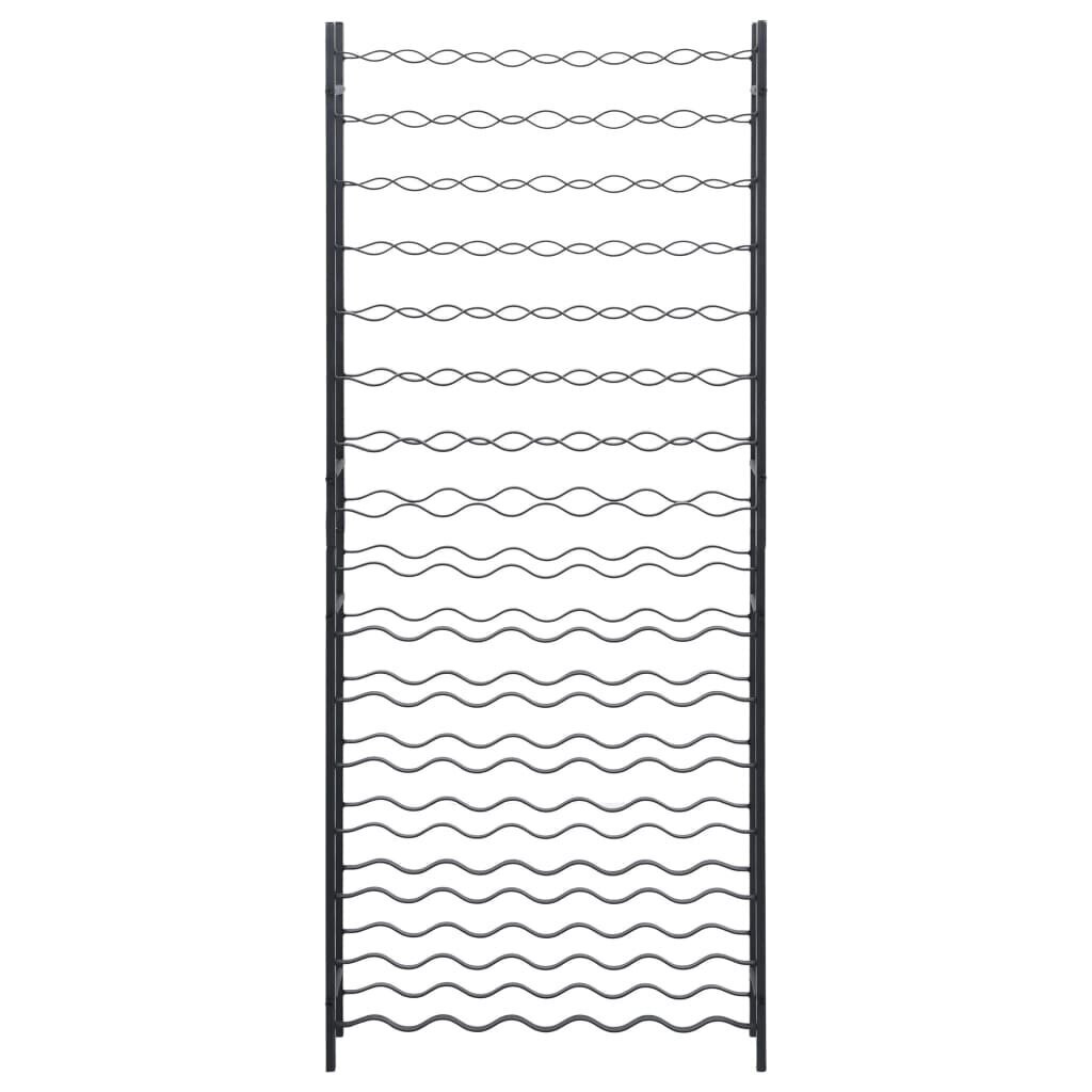 vidaXL Viinipulloteline 96 pullolle musta rauta hinta ja tiedot | Keittiövälineet | hobbyhall.fi