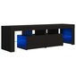 vidaXL TV-taso LED-valoilla musta 140x36,5x40 cm hinta ja tiedot | TV-tasot | hobbyhall.fi