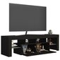 vidaXL TV-taso LED-valoilla musta 140x36,5x40 cm hinta ja tiedot | TV-tasot | hobbyhall.fi