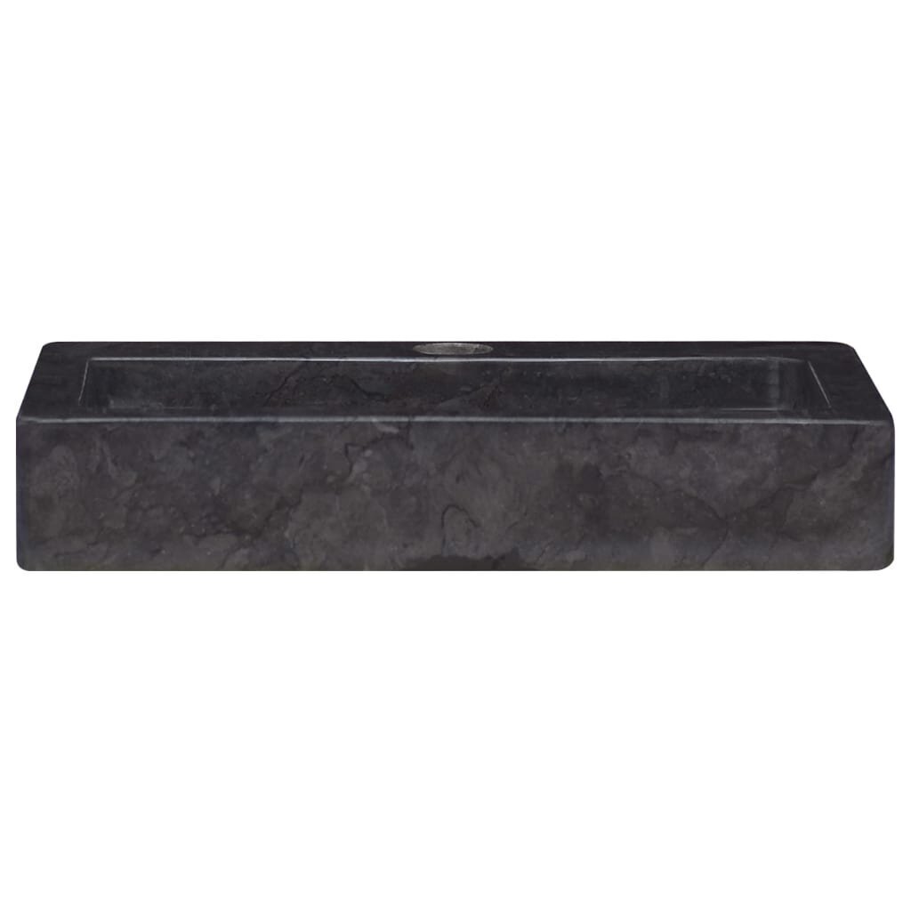 vidaXL Seinäkiinnitettävä Pesuallas musta 38x24x6,5 cm marmori hinta ja tiedot | Pesualtaat | hobbyhall.fi
