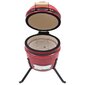 vidaXL Kamado 2-in-1 grilli/savustin keramiikka 56 cm punainen hinta ja tiedot | Grillit | hobbyhall.fi