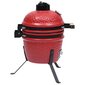 vidaXL Kamado 2-in-1 grilli/savustin keramiikka 56 cm punainen hinta ja tiedot | Grillit | hobbyhall.fi