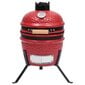 vidaXL Kamado 2-in-1 grilli/savustin keramiikka 56 cm punainen hinta ja tiedot | Grillit | hobbyhall.fi