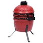 vidaXL Kamado 2-in-1 grilli/savustin keramiikka 56 cm punainen hinta ja tiedot | Grillit | hobbyhall.fi