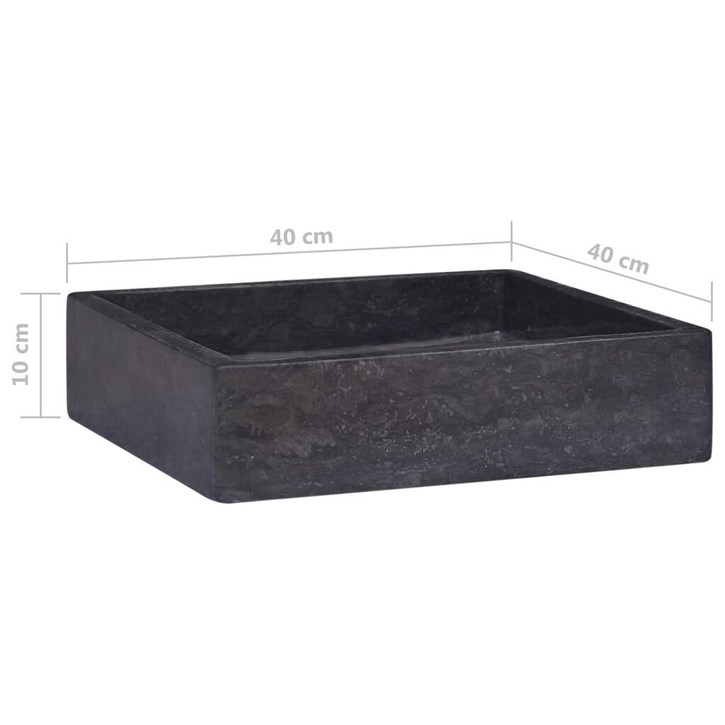 vidaXL Pesuallas musta 40x40x10 cm marmori hinta ja tiedot | Pesualtaat | hobbyhall.fi