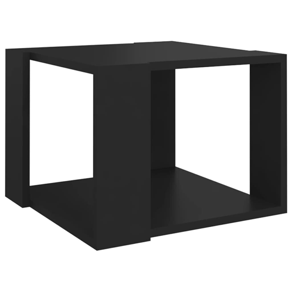 vidaXL Sohvapöytä musta 40x40x30 cm tekninen puu hinta ja tiedot | Sohvapöydät | hobbyhall.fi