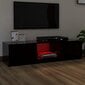 vidaXL TV-taso LED-valoilla musta 140x40x35,5 cm hinta ja tiedot | TV-tasot | hobbyhall.fi