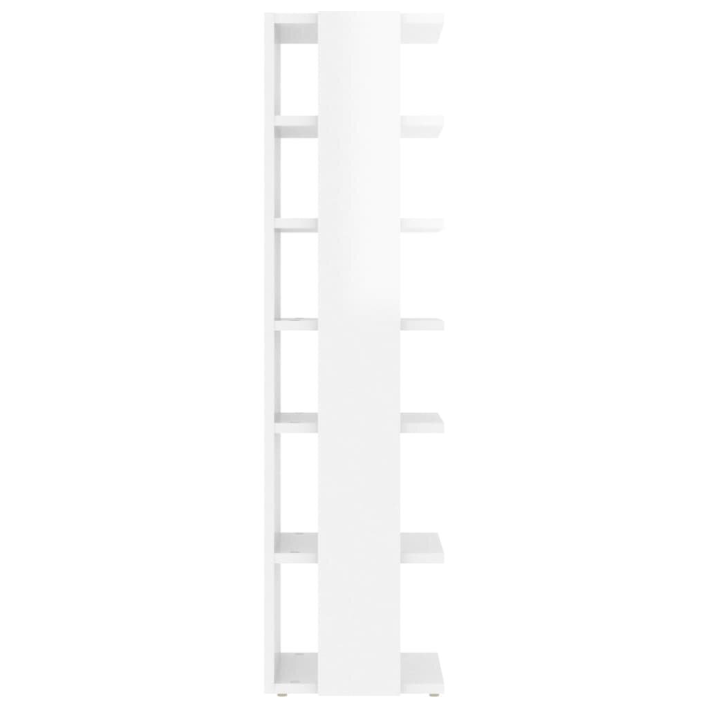 vidaXL Kenkäkaappi korkeakiilto valkoinen 27,5x27x102 cm tekninen puu hinta ja tiedot | Kenkäkaapit ja -hyllyt | hobbyhall.fi
