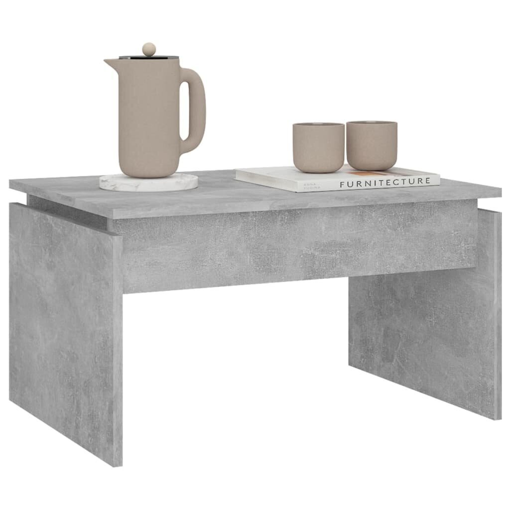 vidaXL Sohvapöytä betoninharmaa 68x50x38 cm lastulevy hinta ja tiedot | Sohvapöydät | hobbyhall.fi