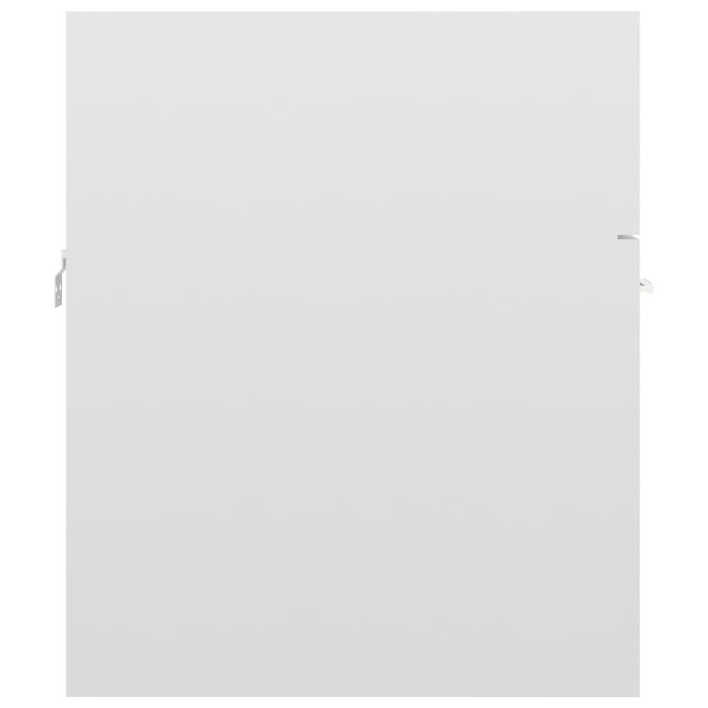 vidaXL Allaskaappi korkeakiilto valkoinen 41x38,5x46 cm lastulevy hinta ja tiedot | Kylpyhuonekaapit | hobbyhall.fi