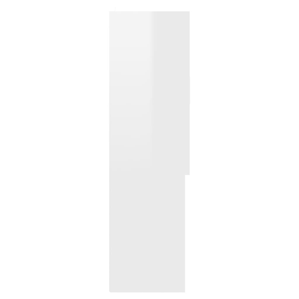 vidaXL Pesukonekaappi korkeakiilto valkoinen 70,5x25,5x90 cm hinta ja tiedot | Kylpyhuonekaapit | hobbyhall.fi