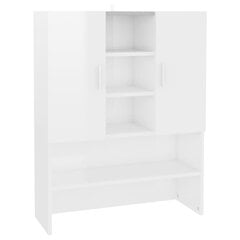 vidaXL Pesukonekaappi korkeakiilto valkoinen 70,5x25,5x90 cm hinta ja tiedot | Kylpyhuonekaapit | hobbyhall.fi