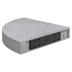 vidaXL Seinäkulmahyllyt 4 kpl betoninharmaa 25x25x3,8 cm MDF hinta ja tiedot | Hyllyt | hobbyhall.fi