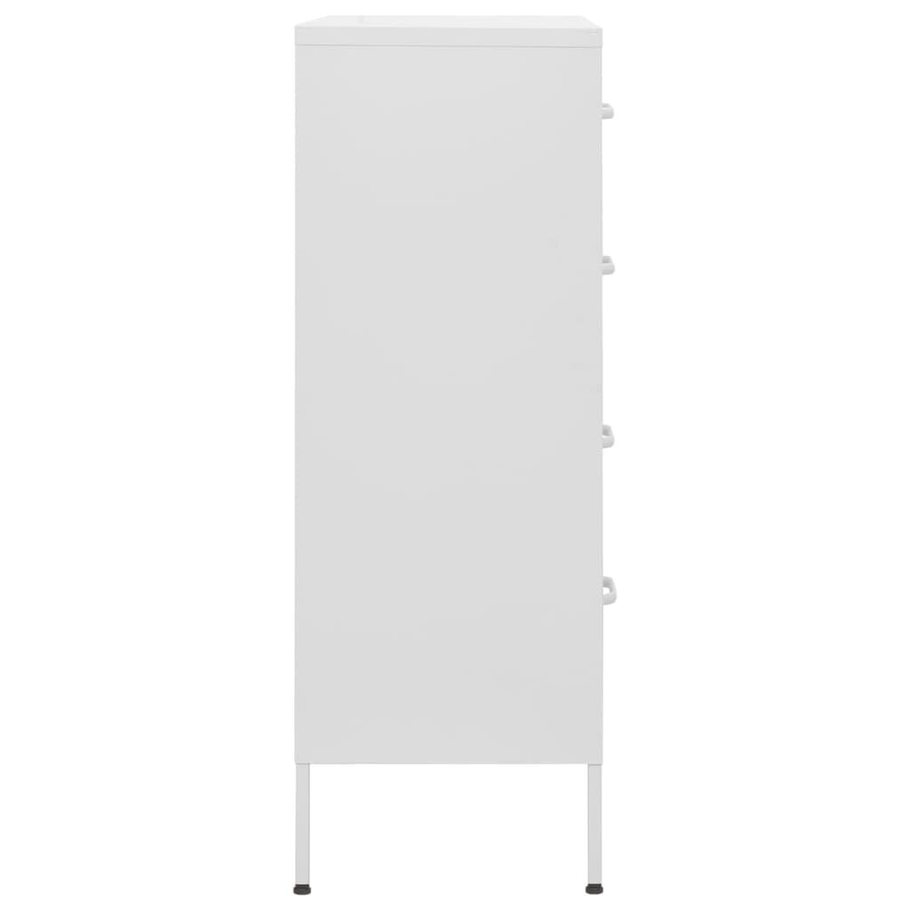 vidaXL Lipasto valkoinen 80x35x101,5 cm teräs hinta ja tiedot | Lipastot | hobbyhall.fi
