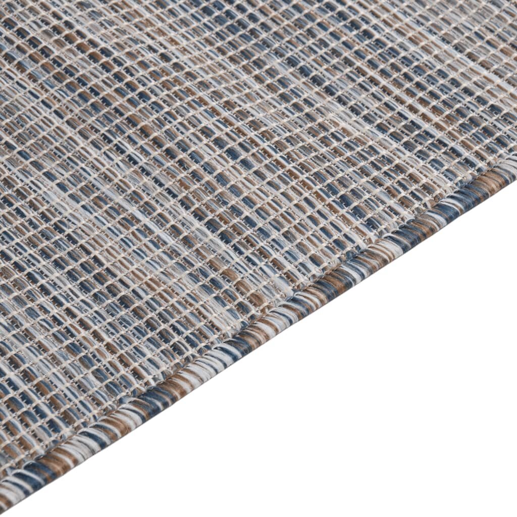 vidaXL Ulkomatto Flatweave 200x280 cm ruskea ja sininen hinta ja tiedot | Isot matot | hobbyhall.fi
