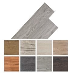 vidaXL Itsekiinnittyvät PVC-lattialankut 2,51 m² 2 mm tummanharmaa hinta ja tiedot | Terassilattiat | hobbyhall.fi