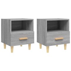 vidaXL Yöpöydät 2 kpl harmaa Sonoma 40x35x47 cm hinta ja tiedot | Yöpöydät | hobbyhall.fi