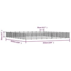 vidaXL 36-paneelinen lemmikkihäkki ovella musta 35x35 cm teräs hinta ja tiedot | Pieneläinten häkit ja tarvikkeet | hobbyhall.fi