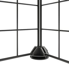 vidaXL 36-paneelinen lemmikkihäkki ovella musta 35x35 cm teräs hinta ja tiedot | Pieneläinten häkit ja tarvikkeet | hobbyhall.fi