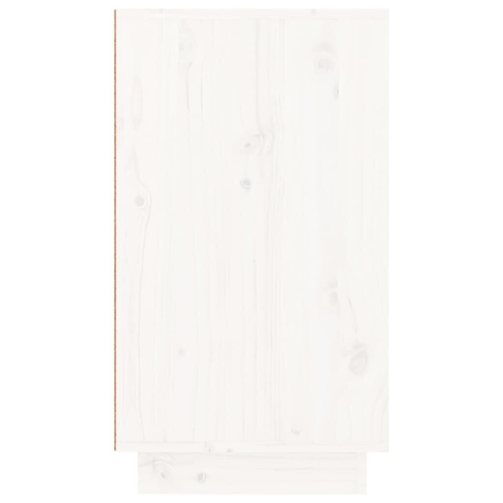 vidaXL Kenkäkaappi valkoinen 110x34x61 cm täysi mänty hinta ja tiedot | Kenkäkaapit ja -hyllyt | hobbyhall.fi