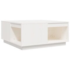 vidaXL Sohvapöytä valkoinen 80x81x36,5 cm täysi mänty hinta ja tiedot | Sohvapöydät | hobbyhall.fi