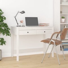 vidaXL Työpöytä laatikoilla valkoinen 100x50x78 cm täysi mänty hinta ja tiedot | Tietokonepöydät ja työpöydät | hobbyhall.fi