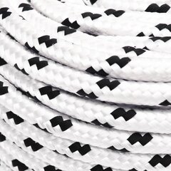 vidaXL Punottu veneköysi valkoinen 10 mm x 25 m polyesteri hinta ja tiedot | Lisävarusteet veneisiin ja kajakkeihin | hobbyhall.fi