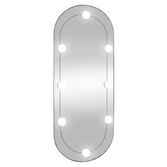 vidaXL Seinäpeili LED-valoilla 30x70 cm lasi ovaali hinta ja tiedot | Peilit | hobbyhall.fi