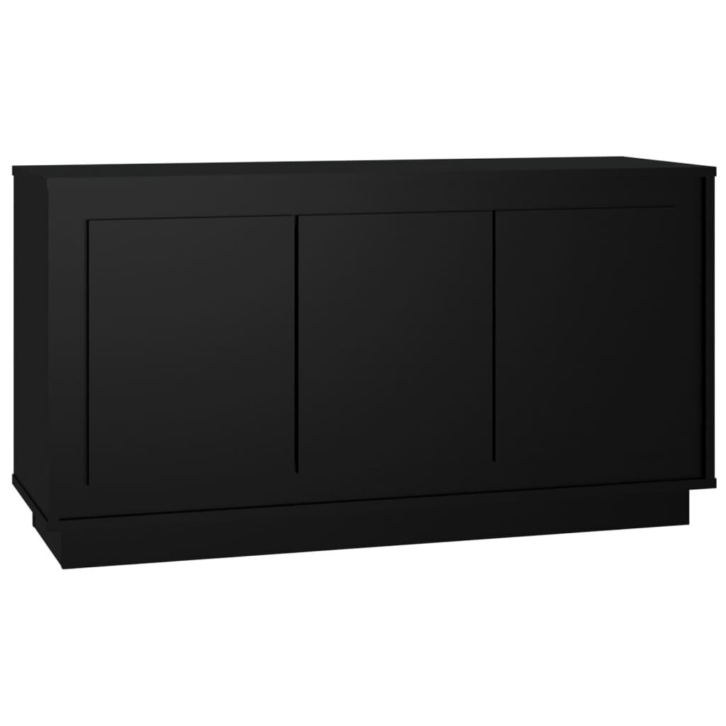 vidaXL Senkki musta 102x35x55 cm tekninen puu hinta ja tiedot | Olohuoneen kaapit ja lipastot | hobbyhall.fi