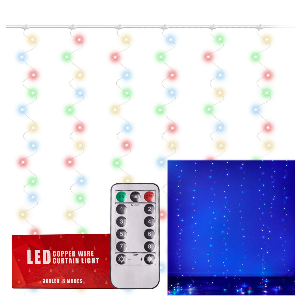 Led verhovalot, monivärinen, 3 m hinta ja tiedot | Jouluvalot | hobbyhall.fi